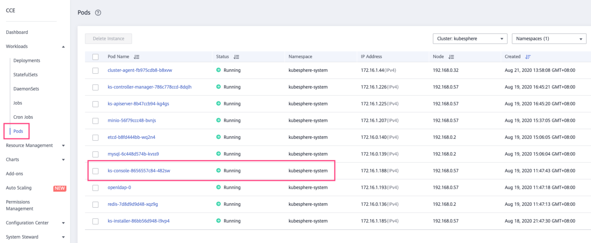 Deploy KubeSphere in Minimal